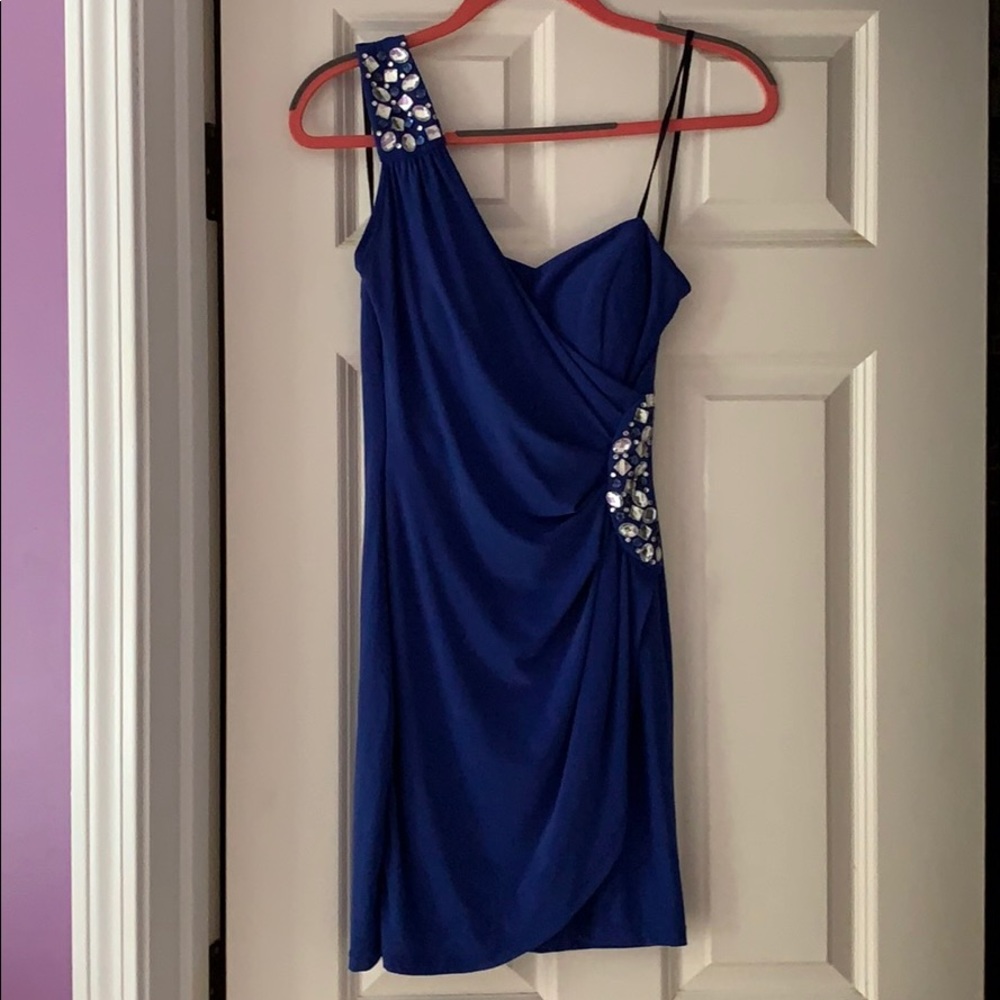 navy mini dress